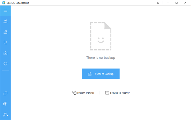 EaseUS Todo Backup opening screen